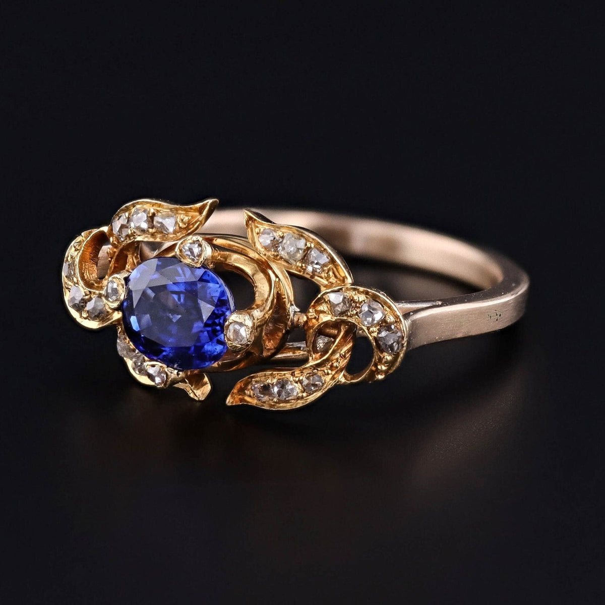 Antique Sapphire and Diamond Conversion Ring - Trademark Antiques
