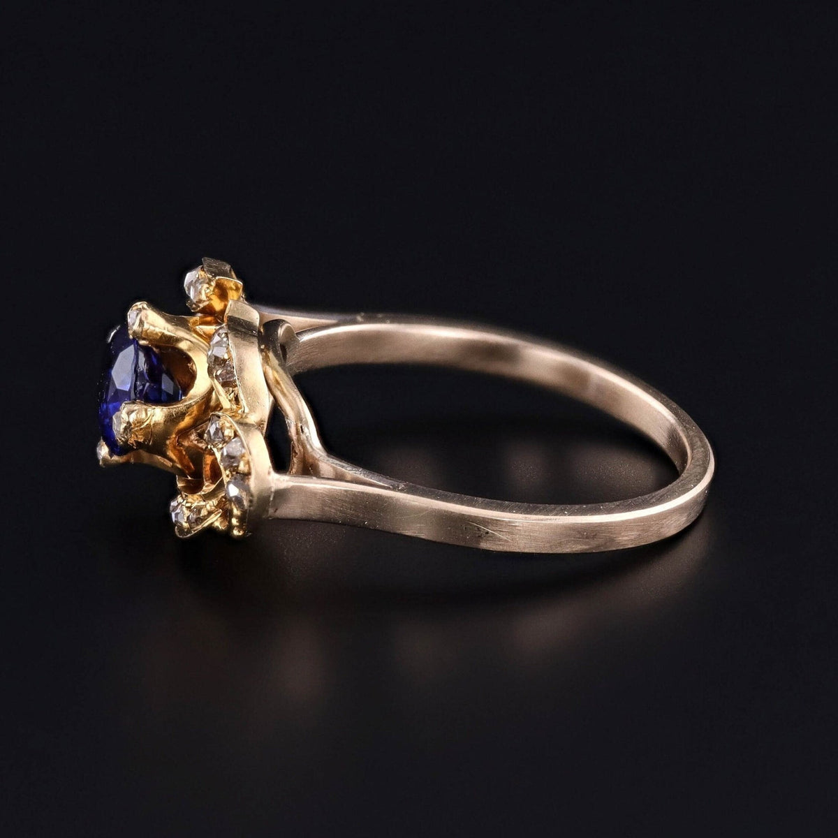 Antique Sapphire and Diamond Conversion Ring - Trademark Antiques