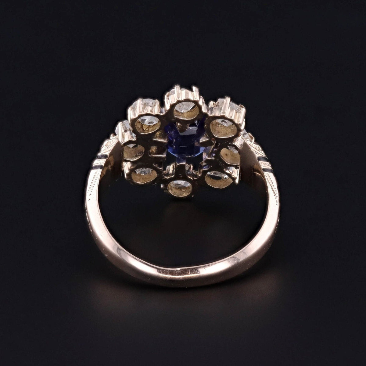 Antique Sapphire and Diamond Ring of 12ct Gold - Trademark Antiques