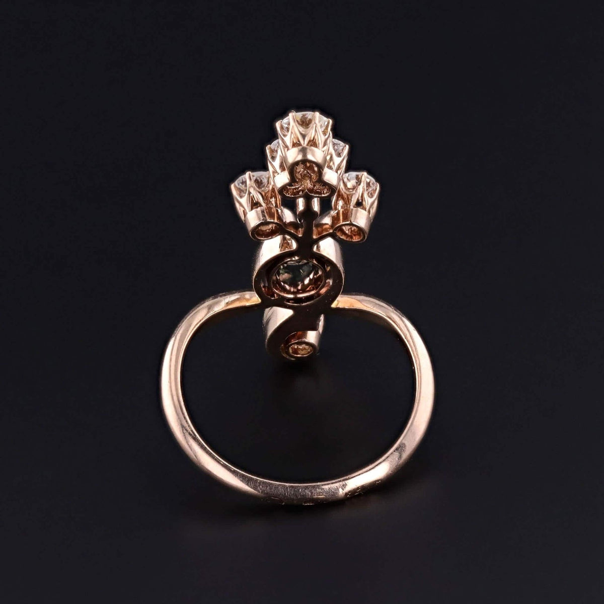 Antique Sapphire and Diamond Ring of 14k Gold - Trademark Antiques