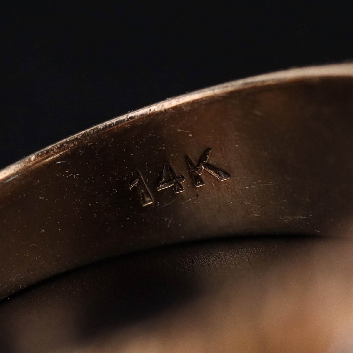 Antique Sapphire &amp; Diamond Ring of 14k Gold - Trademark Antiques