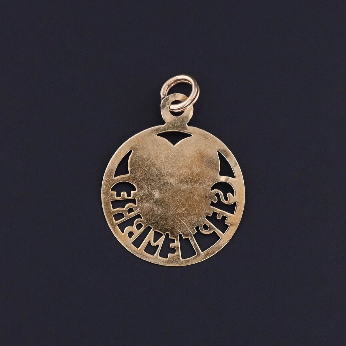 Antique Septembre or September Charm of 18k Gold - Trademark Antiques