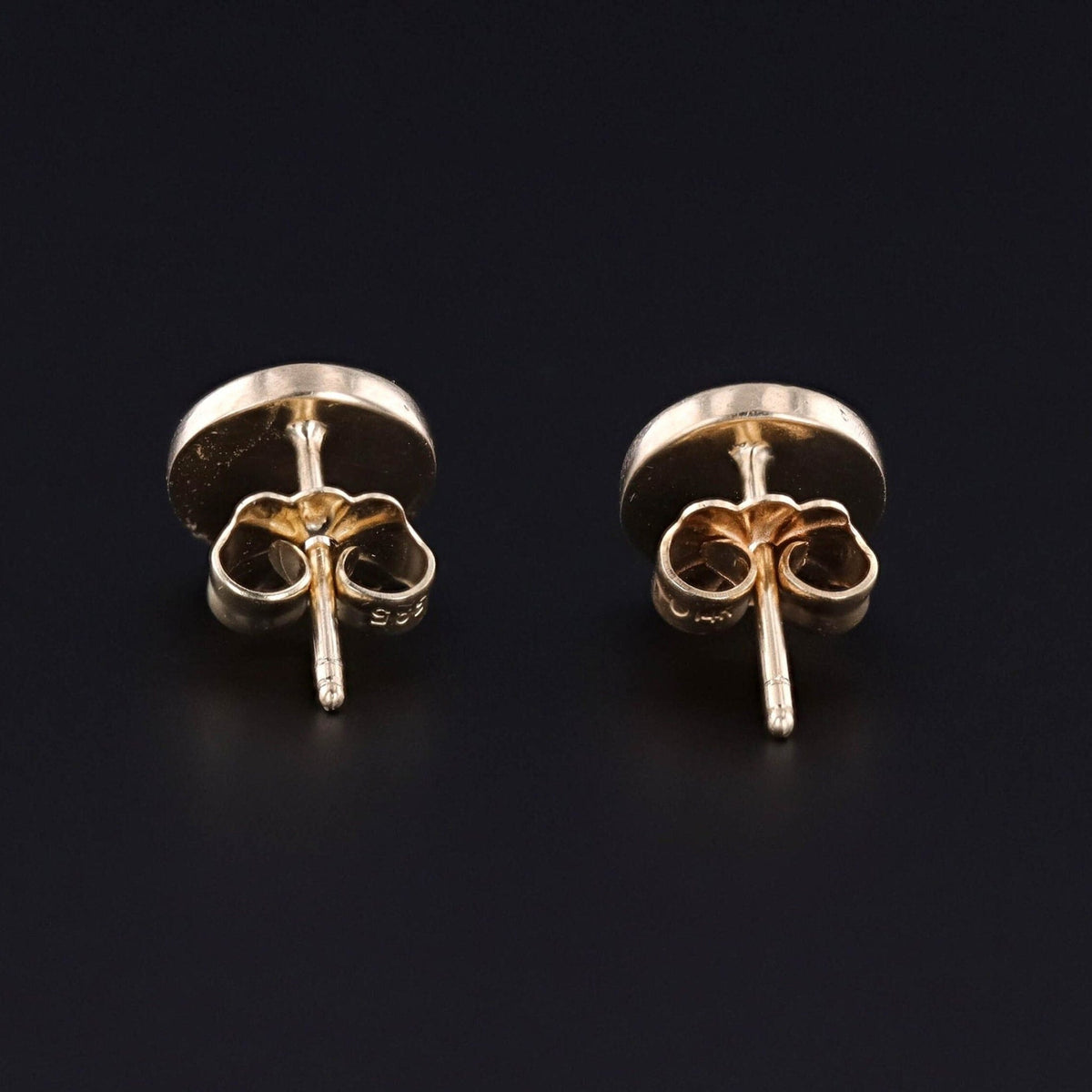 Antique Shamrock Earrings of 18k Gold - Trademark Antiques