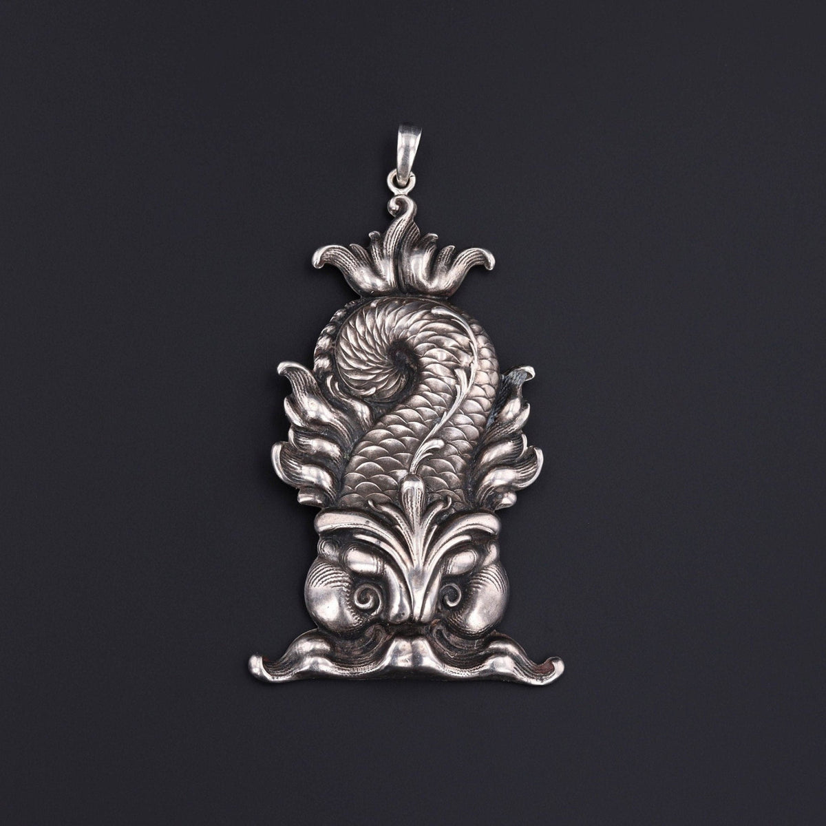 Antique Silver Fish Conversion Pendant - Trademark Antiques