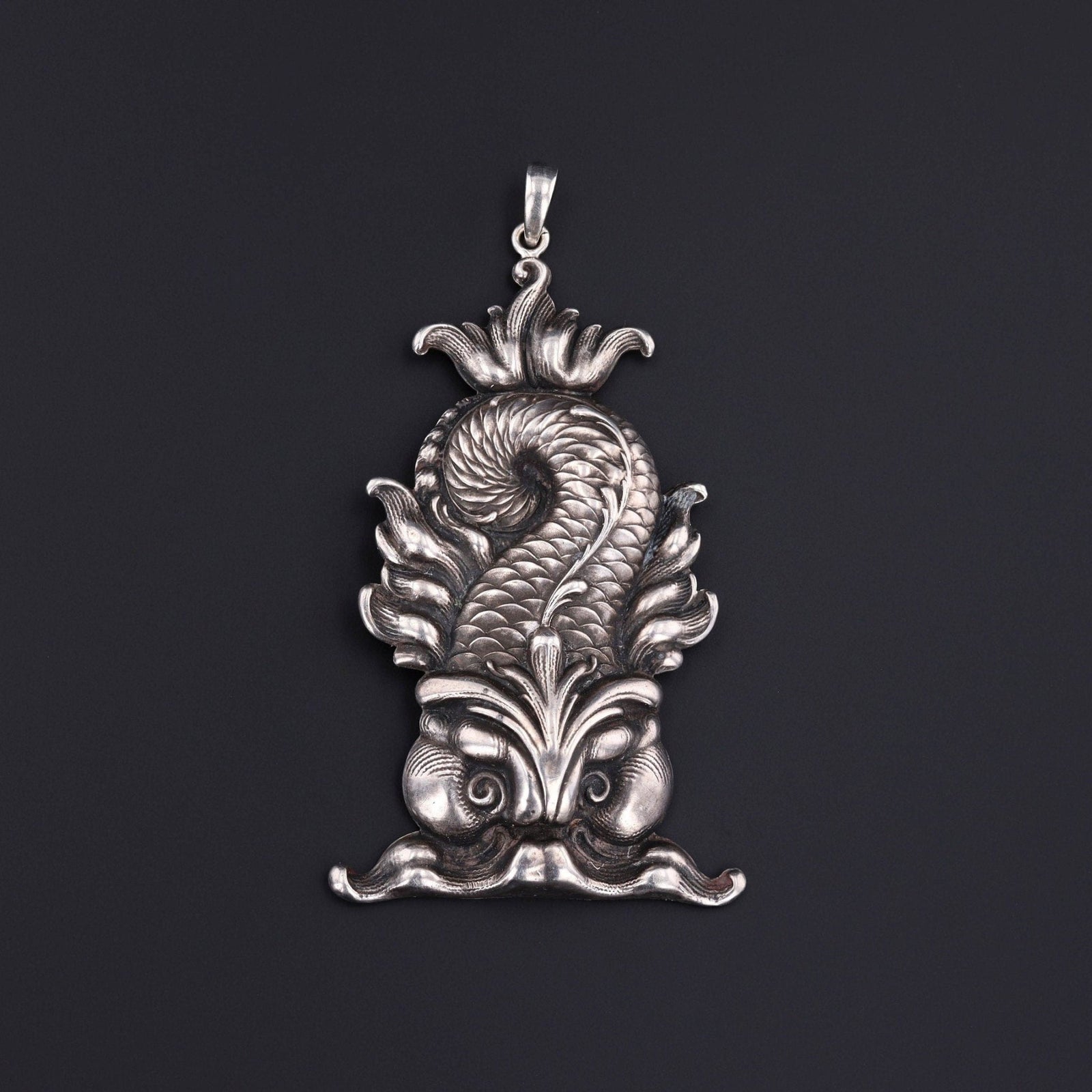 Antique Silver Fish Conversion Pendant - Trademark Antiques