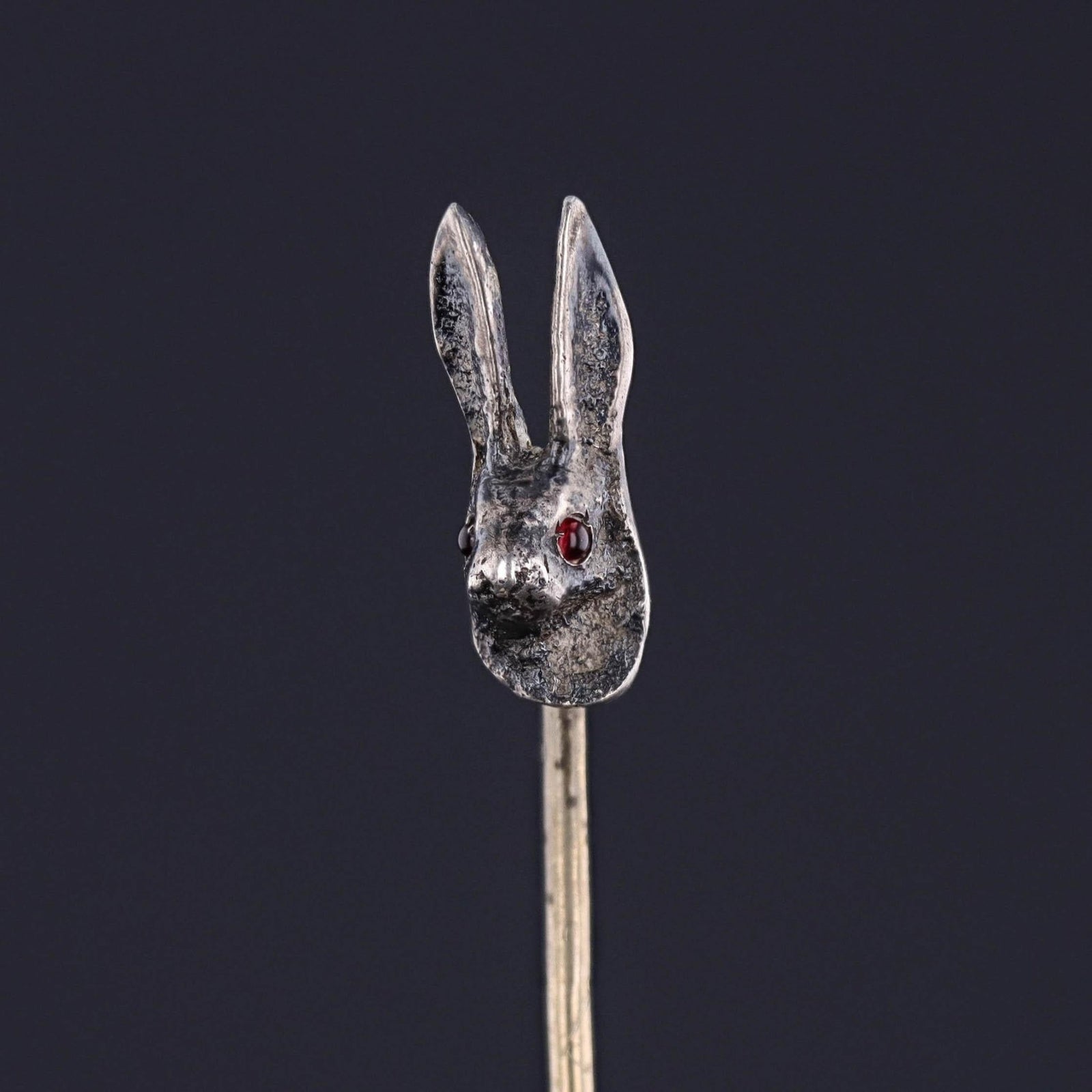 Antique Silver Rabbit Stickpin - Trademark Antiques