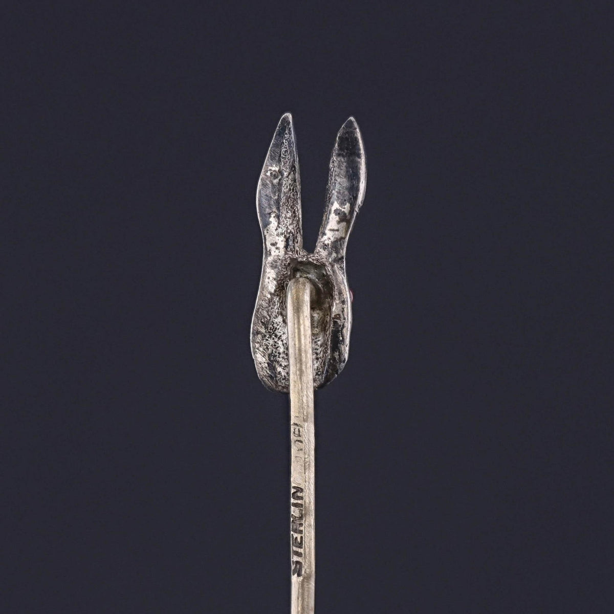 Antique Silver Rabbit Stickpin - Trademark Antiques