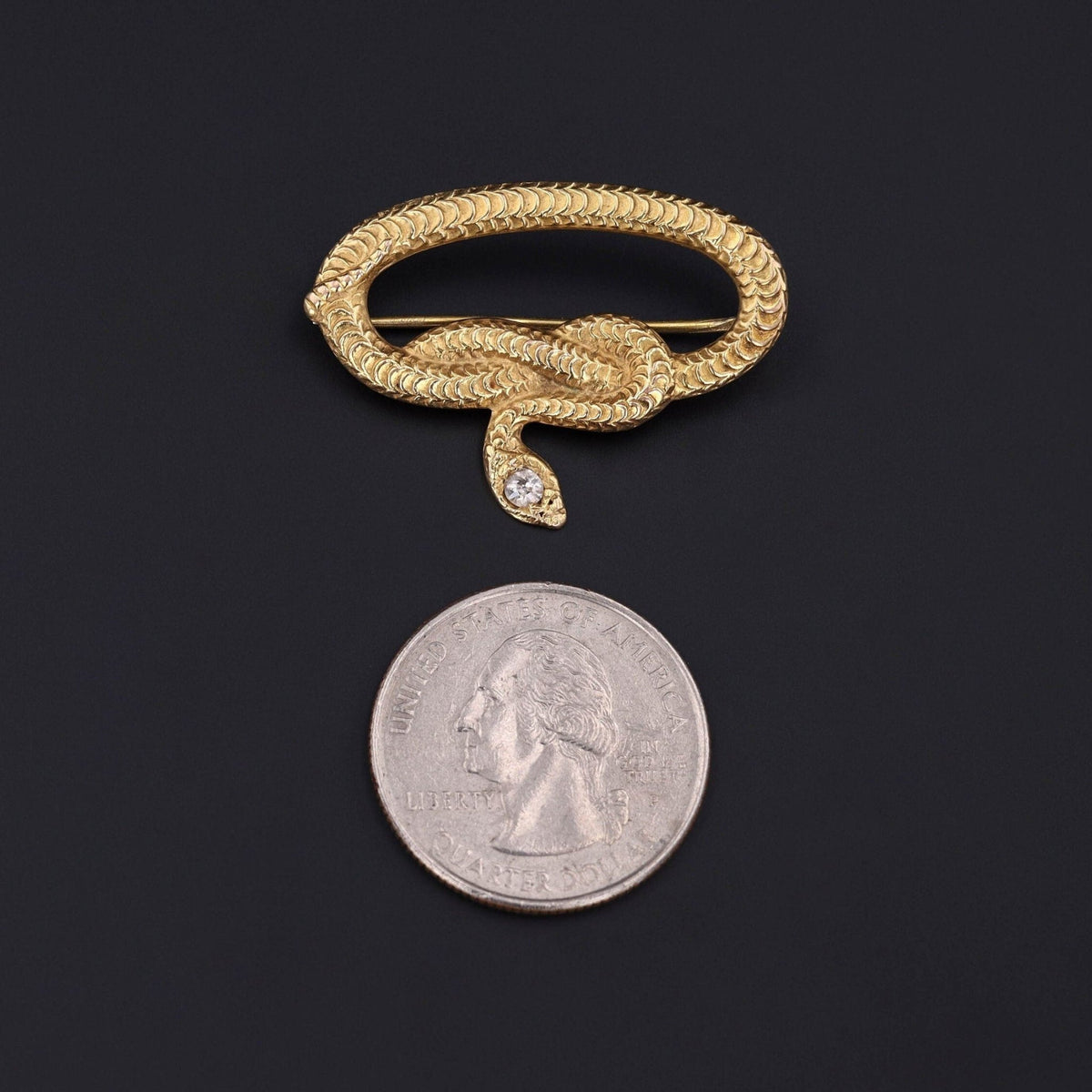 Antique Snake Brooch of 14k Gold - Trademark Antiques