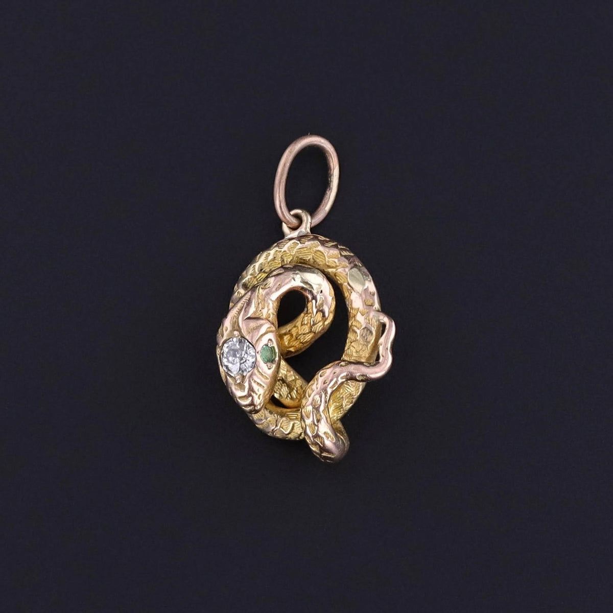 Antique Snake Charm of 18k Gold - Trademark Antiques