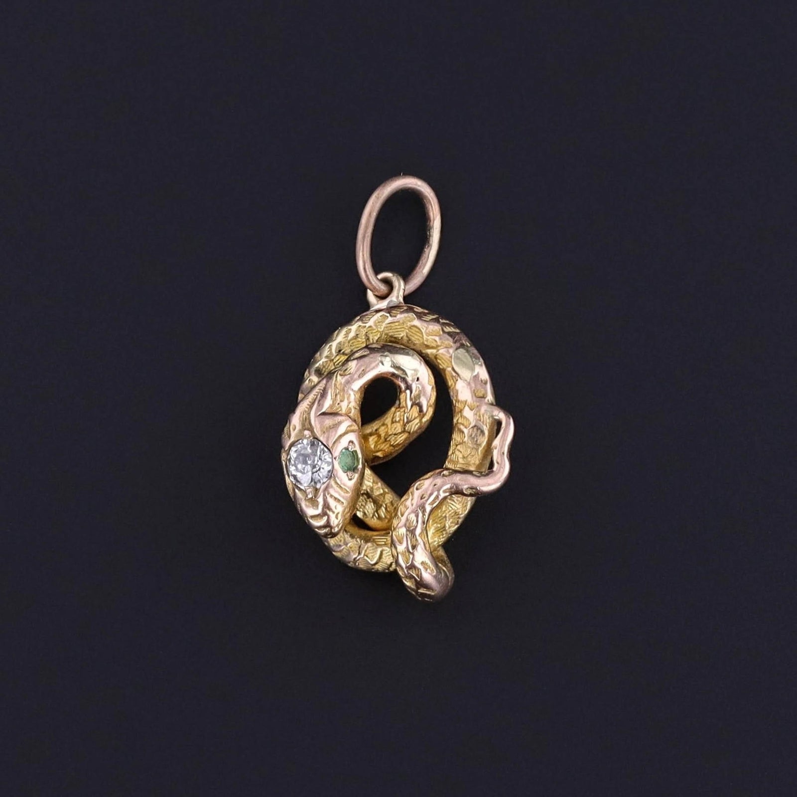 Antique Snake Charm of 18k Gold - Trademark Antiques