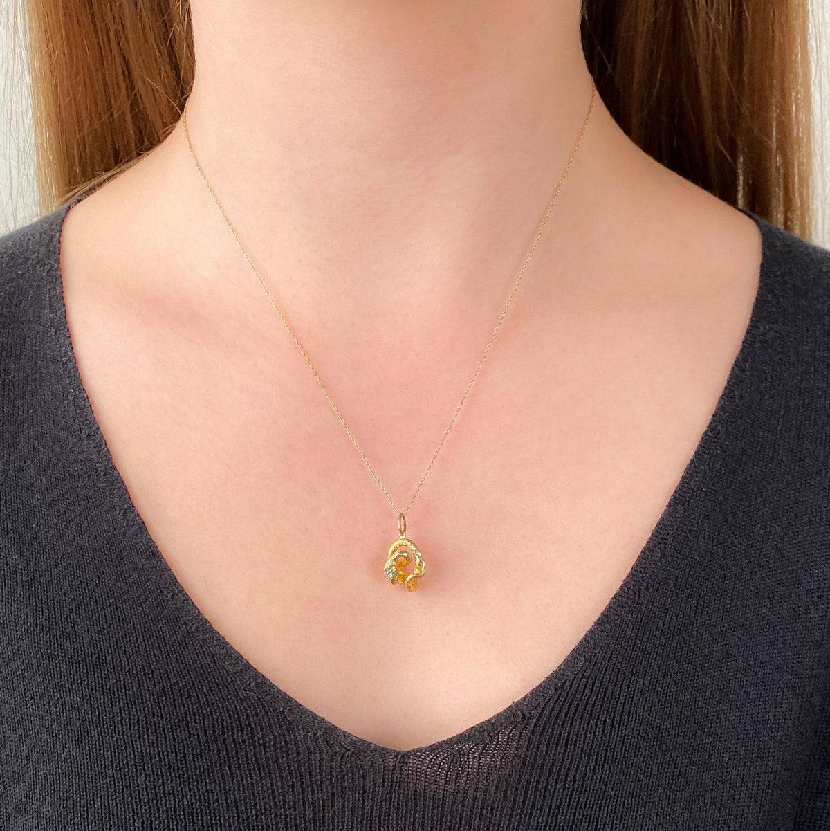 Antique Snake Charm of 18k Gold - Trademark Antiques