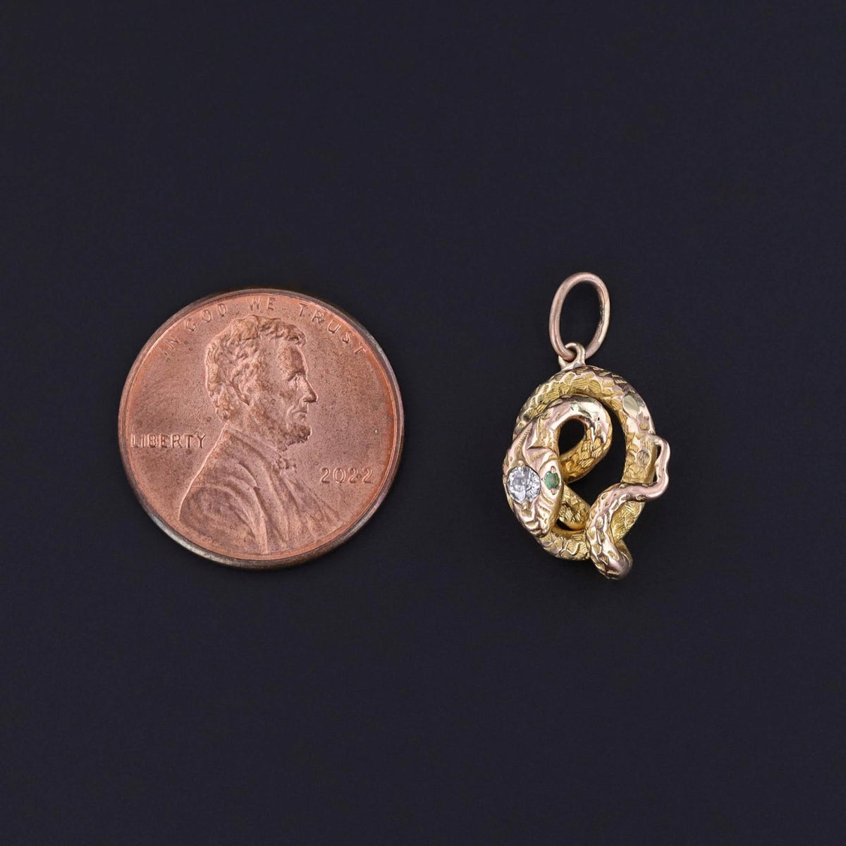 Antique Snake Charm of 18k Gold - Trademark Antiques