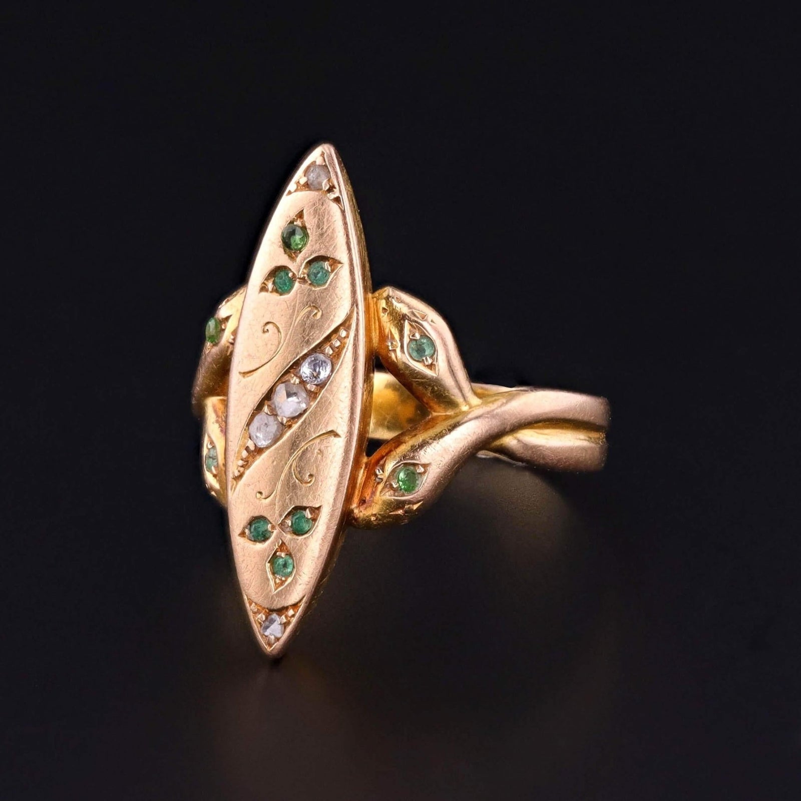 Antique Snake Ring of 18k Gold - Trademark Antiques