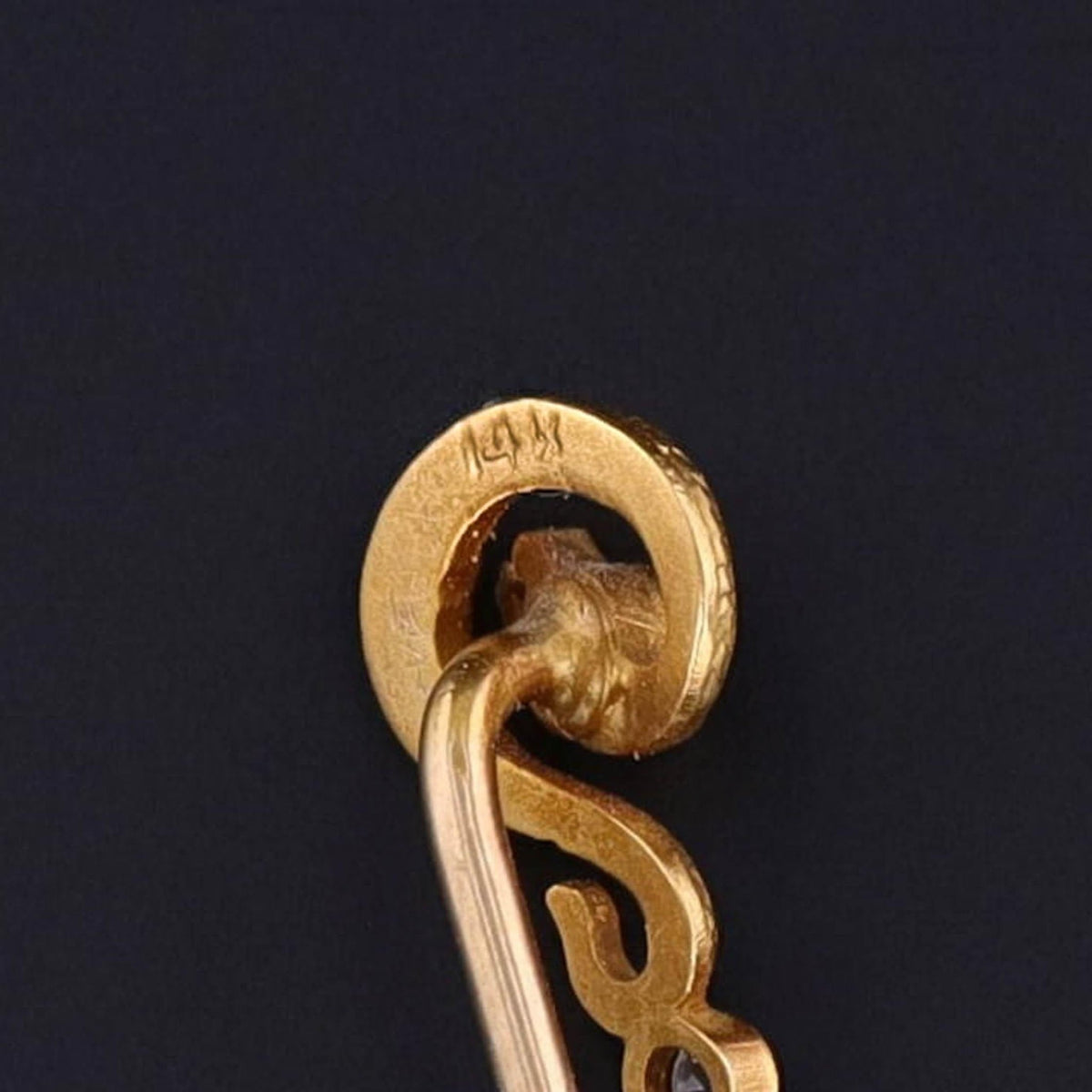 Antique Snake Stickpin of 14k Gold - Trademark Antiques