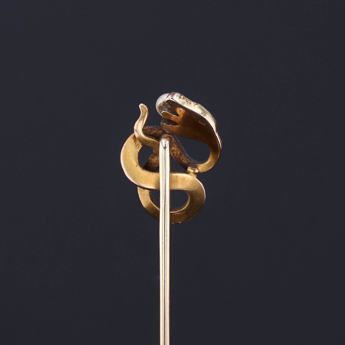 Antique Snake Stickpin of 14k Gold - Trademark Antiques