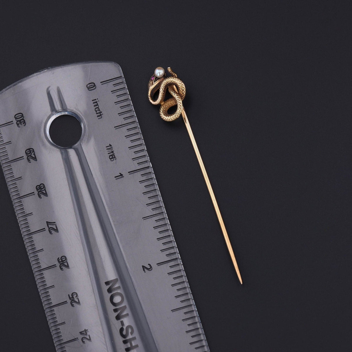Antique Snake Stickpin of 14k Gold - Trademark Antiques