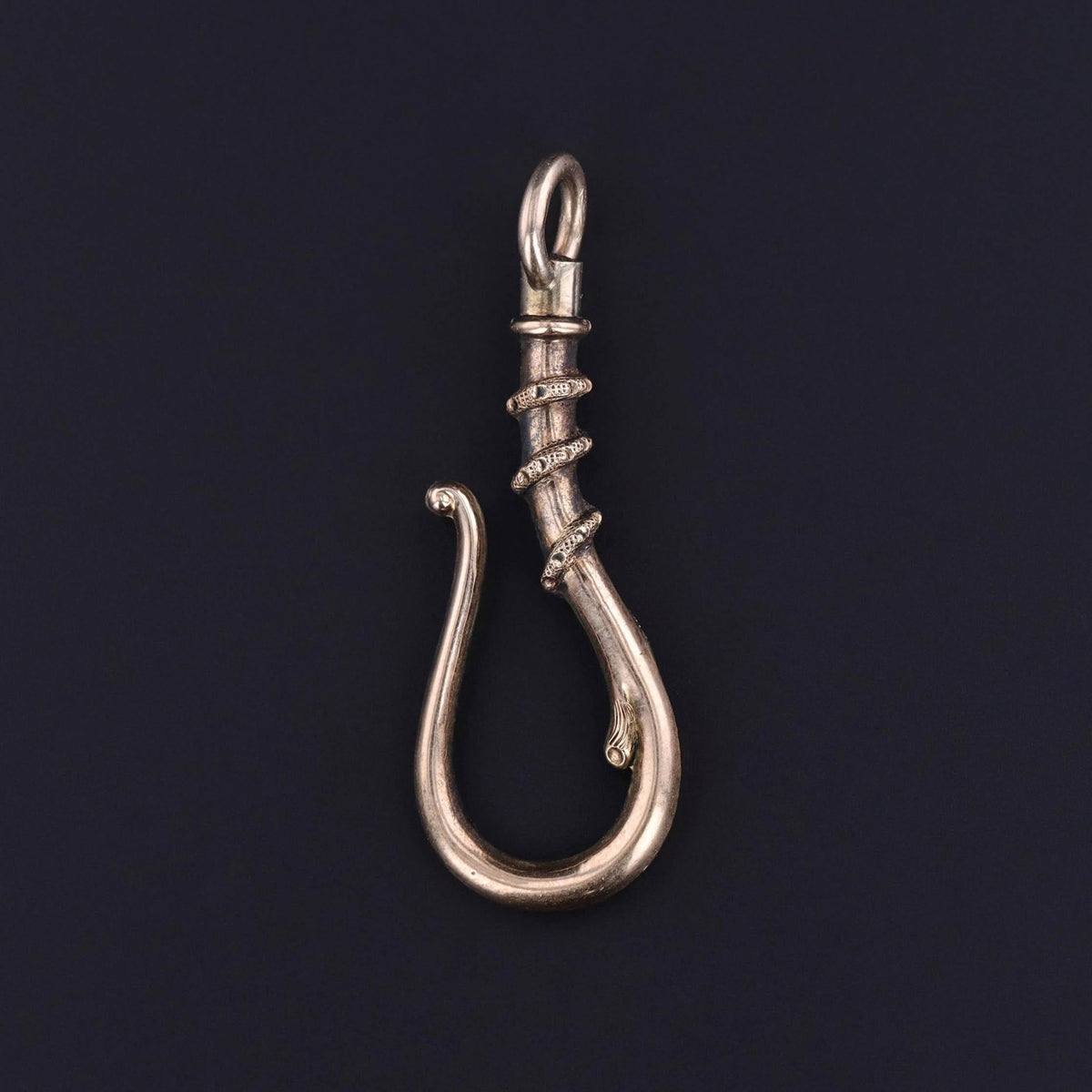 Antique Snake Watch Hook or Charm Holder of 14k Gold - Trademark Antiques