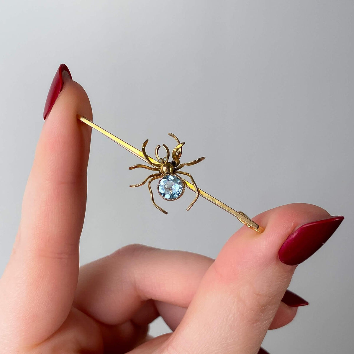 Antique Spider Bar Pin of 9ct Gold - Trademark Antiques