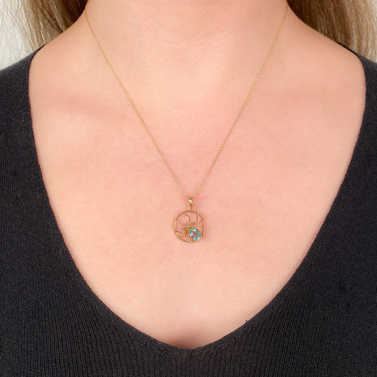 Antique Spider Conversion Pendant of 10k Gold - Trademark Antiques