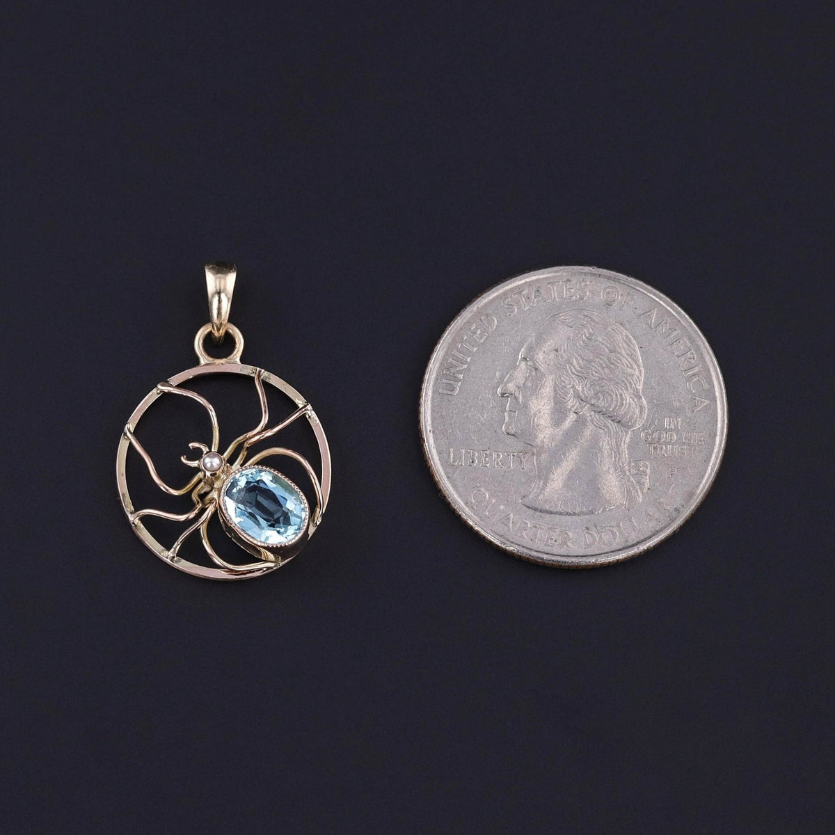 Antique Spider Conversion Pendant of 10k Gold - Trademark Antiques