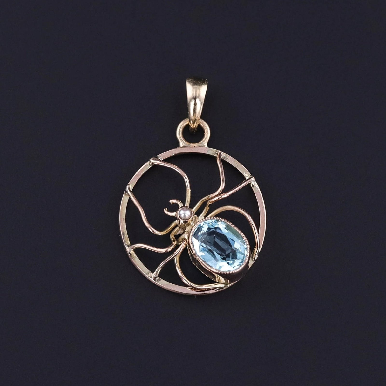 Antique Spider Conversion Pendant of 10k Gold - Trademark Antiques