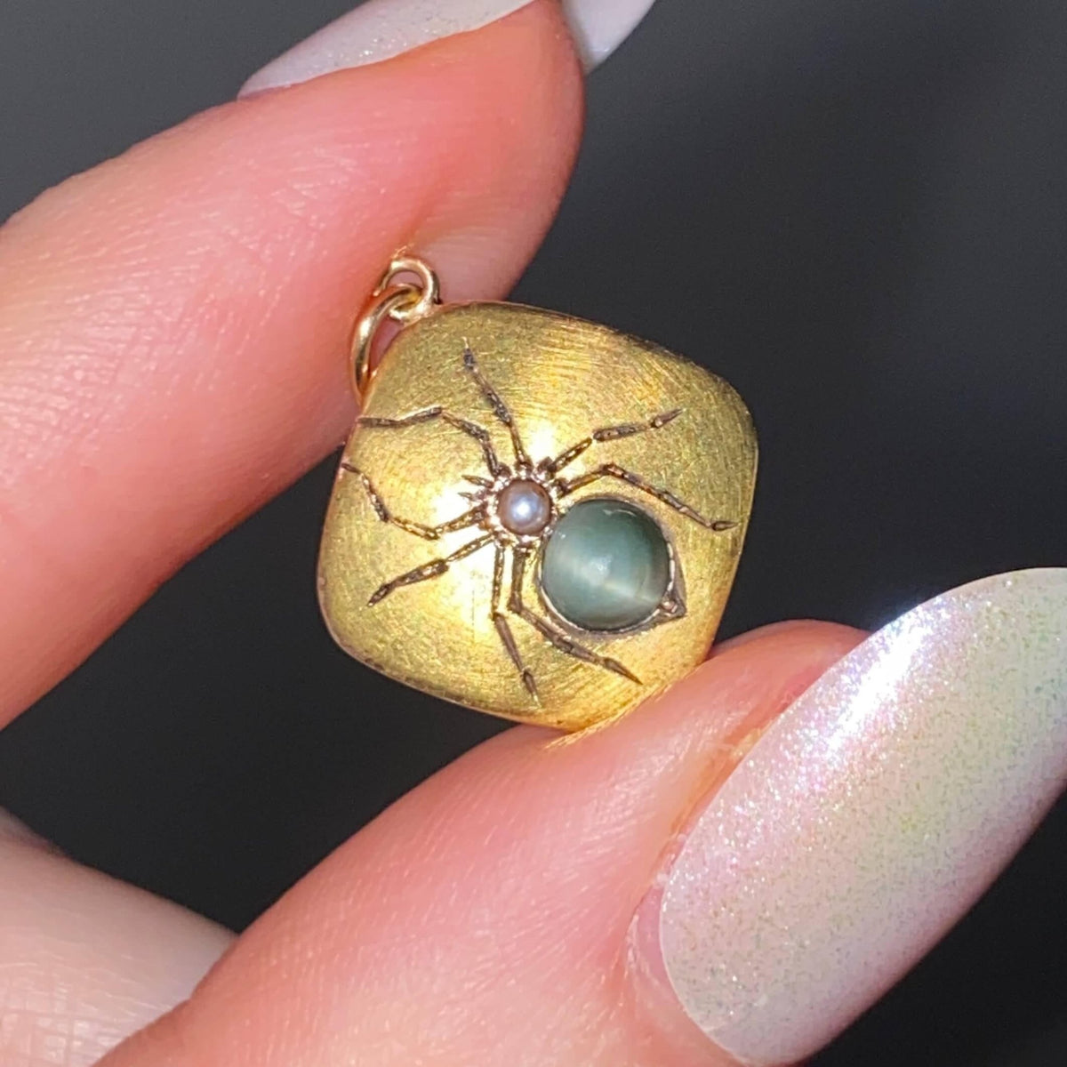 Antique Spider Pendant of 14k Gold - Trademark Antiques