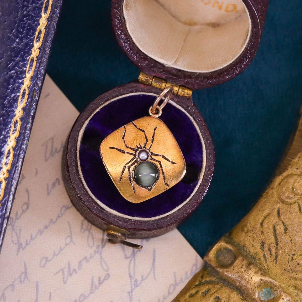 Antique Spider Pendant of 14k Gold - Trademark Antiques