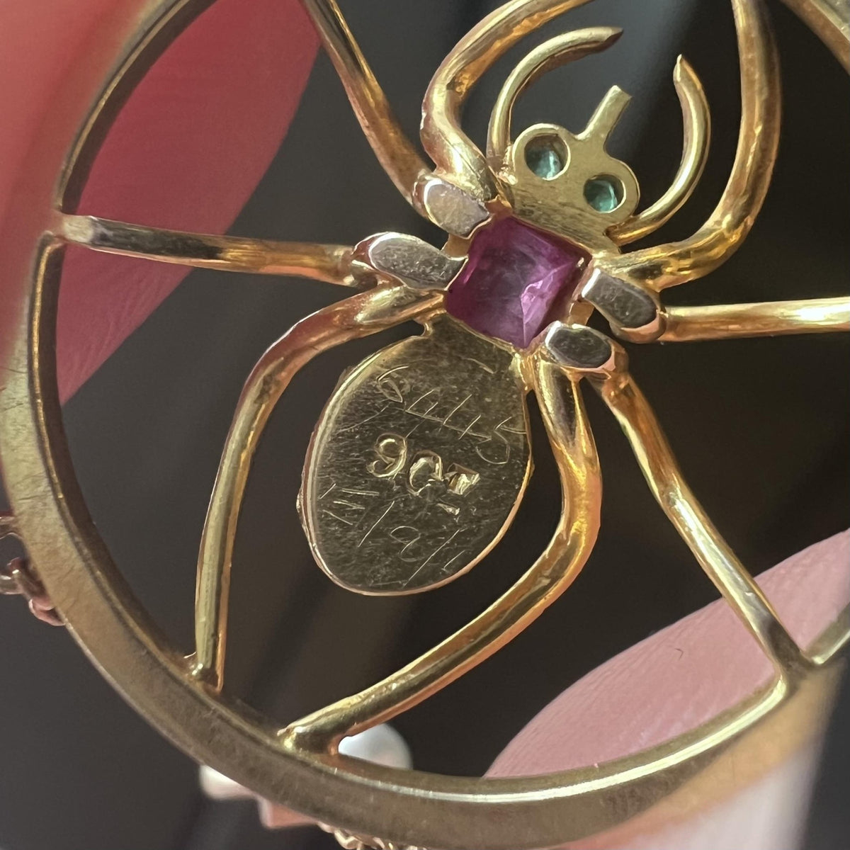 Antique Spider Pendant of 9ct Gold - Trademark Antiques