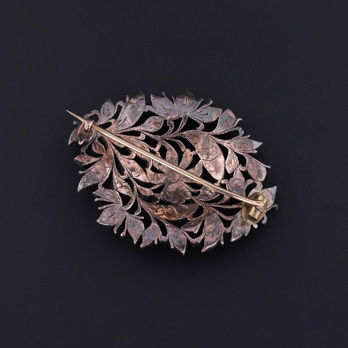 Antique Sri Lankan Rose Cut Zircon Brooch - Trademark Antiques