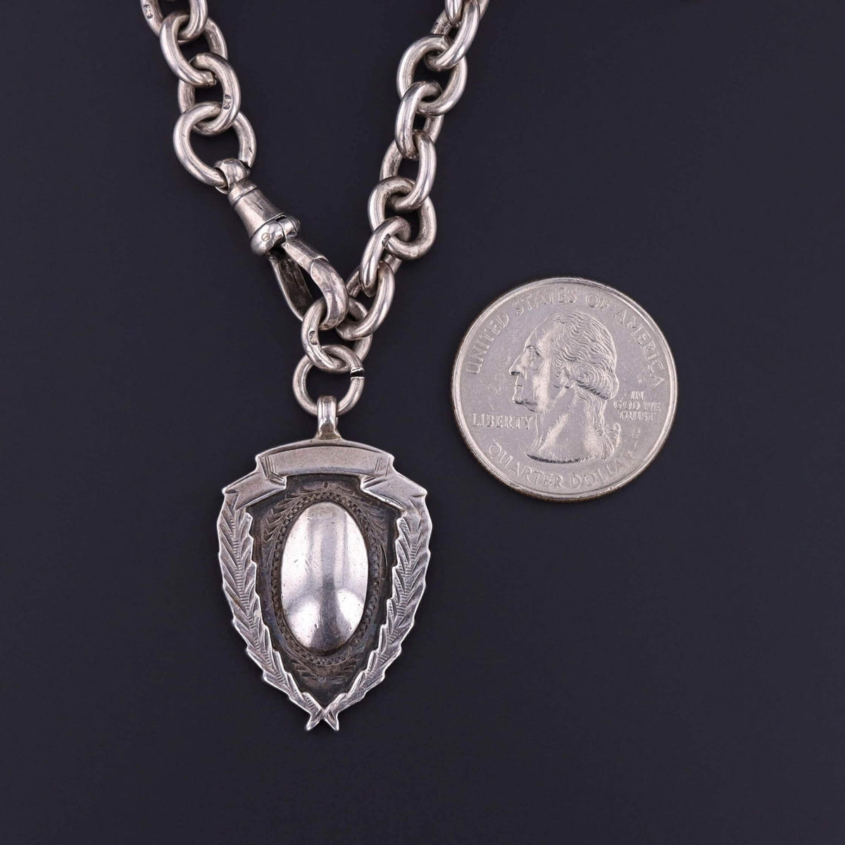 Antique Sterling Silver Albert Choker Chain - Trademark Antiques