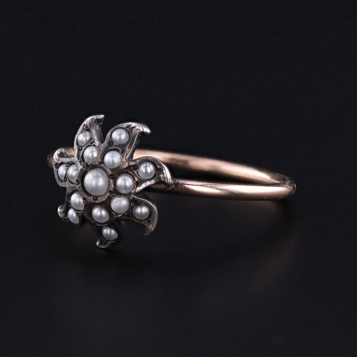 Antique Sunburst Conversion Ring of 10k Gold - Trademark Antiques