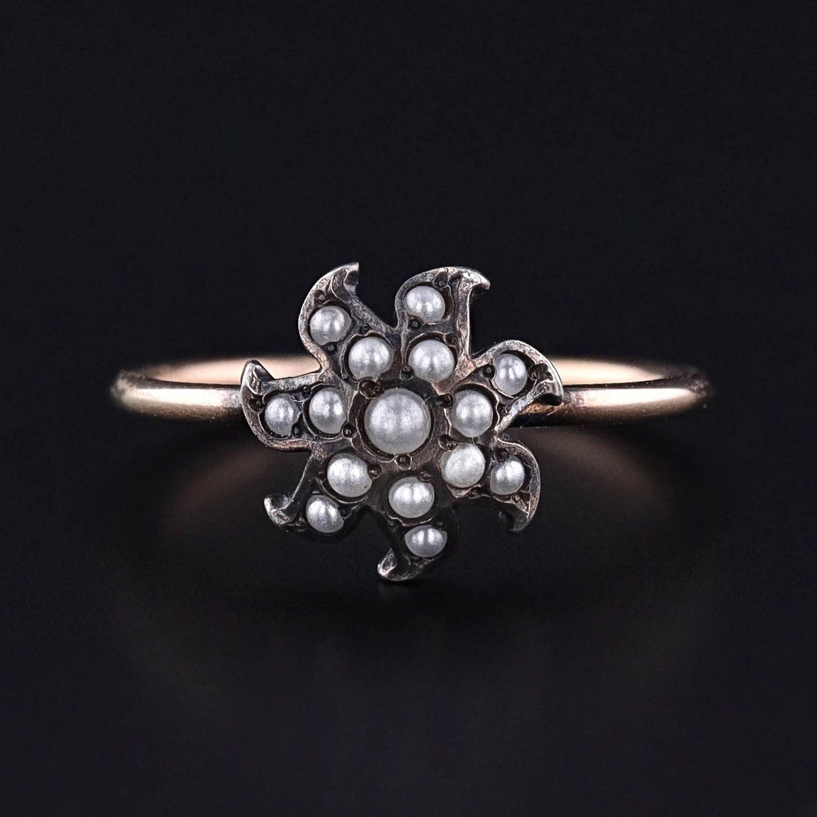 Antique Sunburst Conversion Ring of 10k Gold - Trademark Antiques