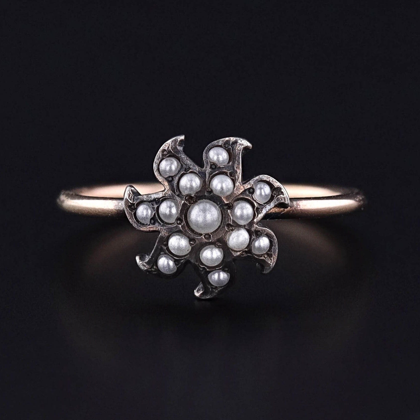 Antique Sunburst Conversion Ring of 10k Gold - Trademark Antiques