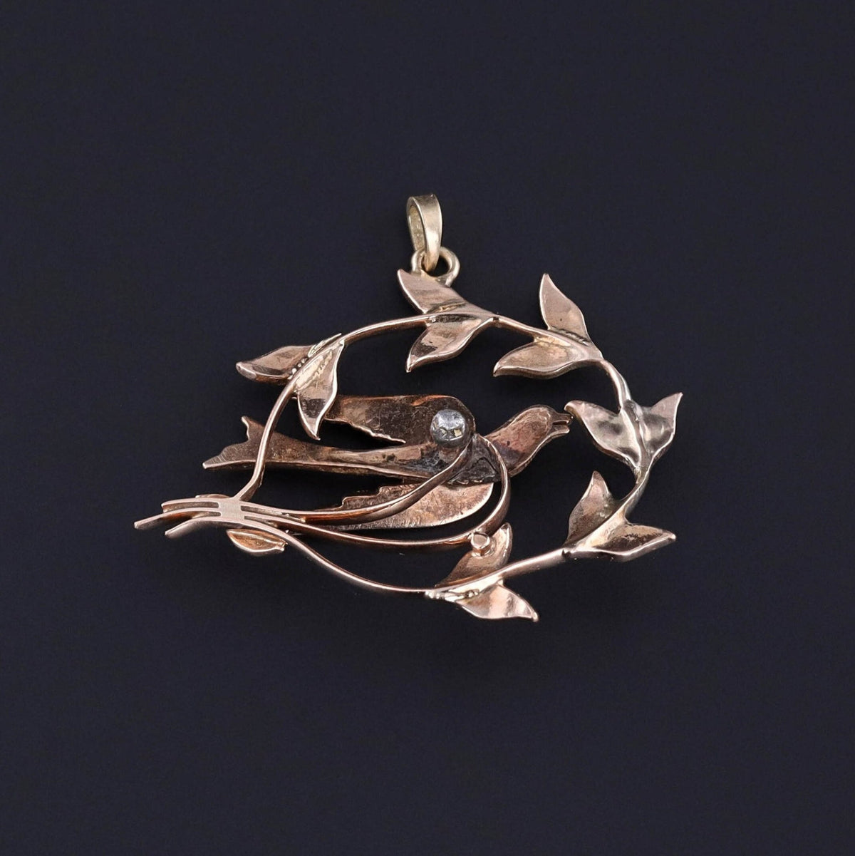 Antique Swallow Bird Pendant of 9ct Gold - Trademark Antiques