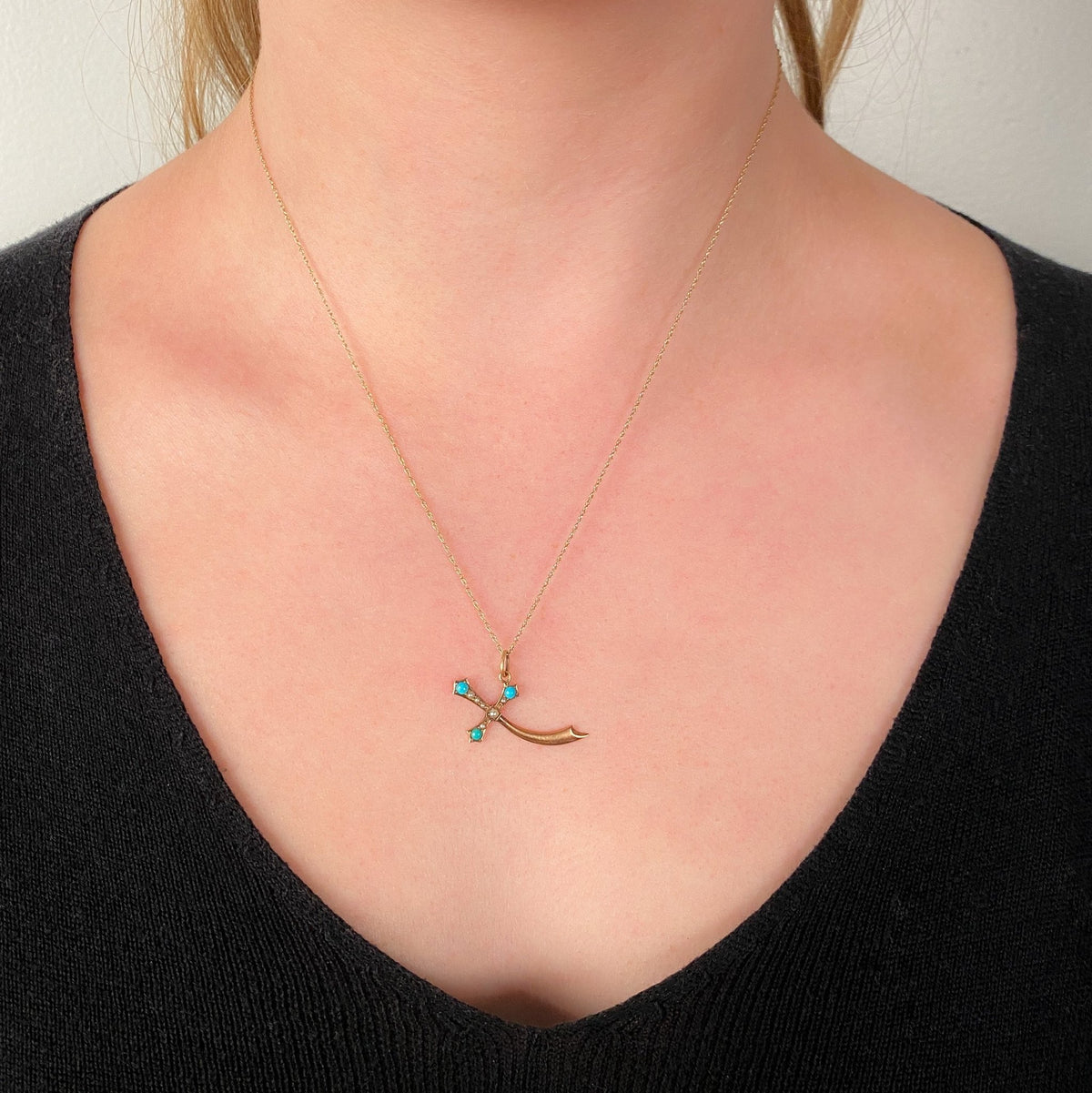 Antique Sword Pendant of 10k Gold - Trademark Antiques