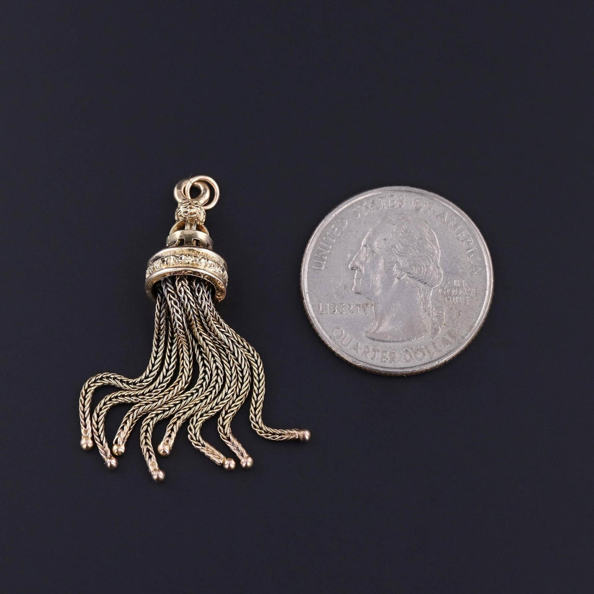 Antique Tassel Charm of 14k Gold - Trademark Antiques