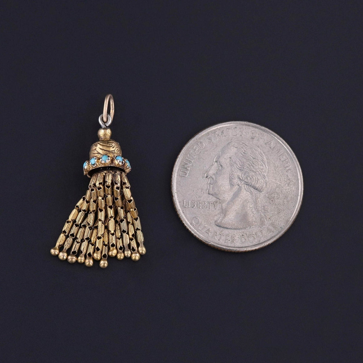 Antique Tassel Pendant of 18k Gold - Trademark Antiques