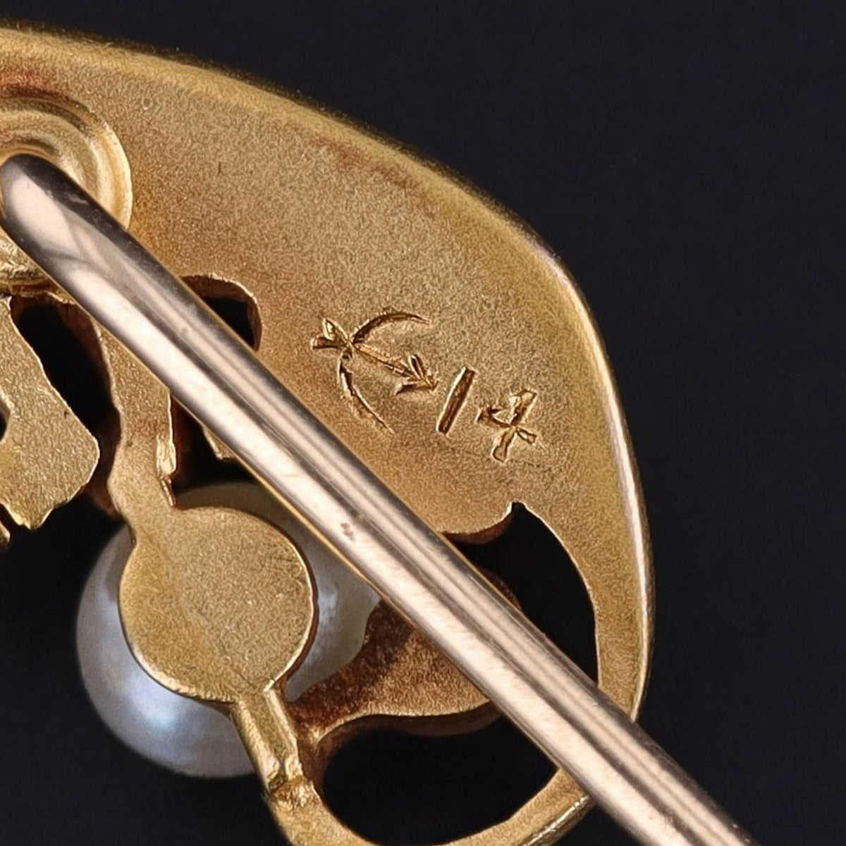 Antique Tiger Stickpin of 14k Gold - Trademark Antiques