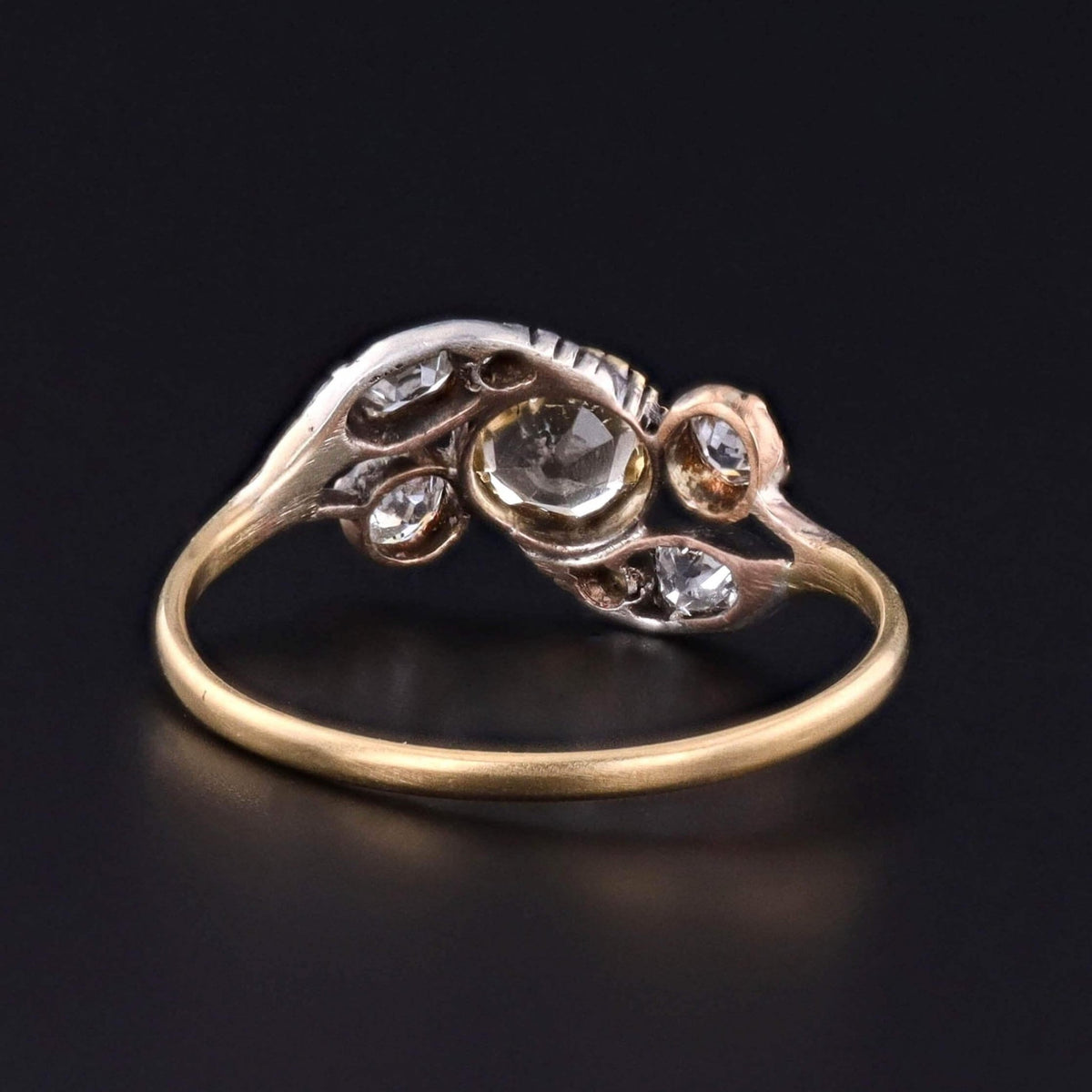 Antique Topaz and Diamond Ring of 18k Gold - Trademark Antiques