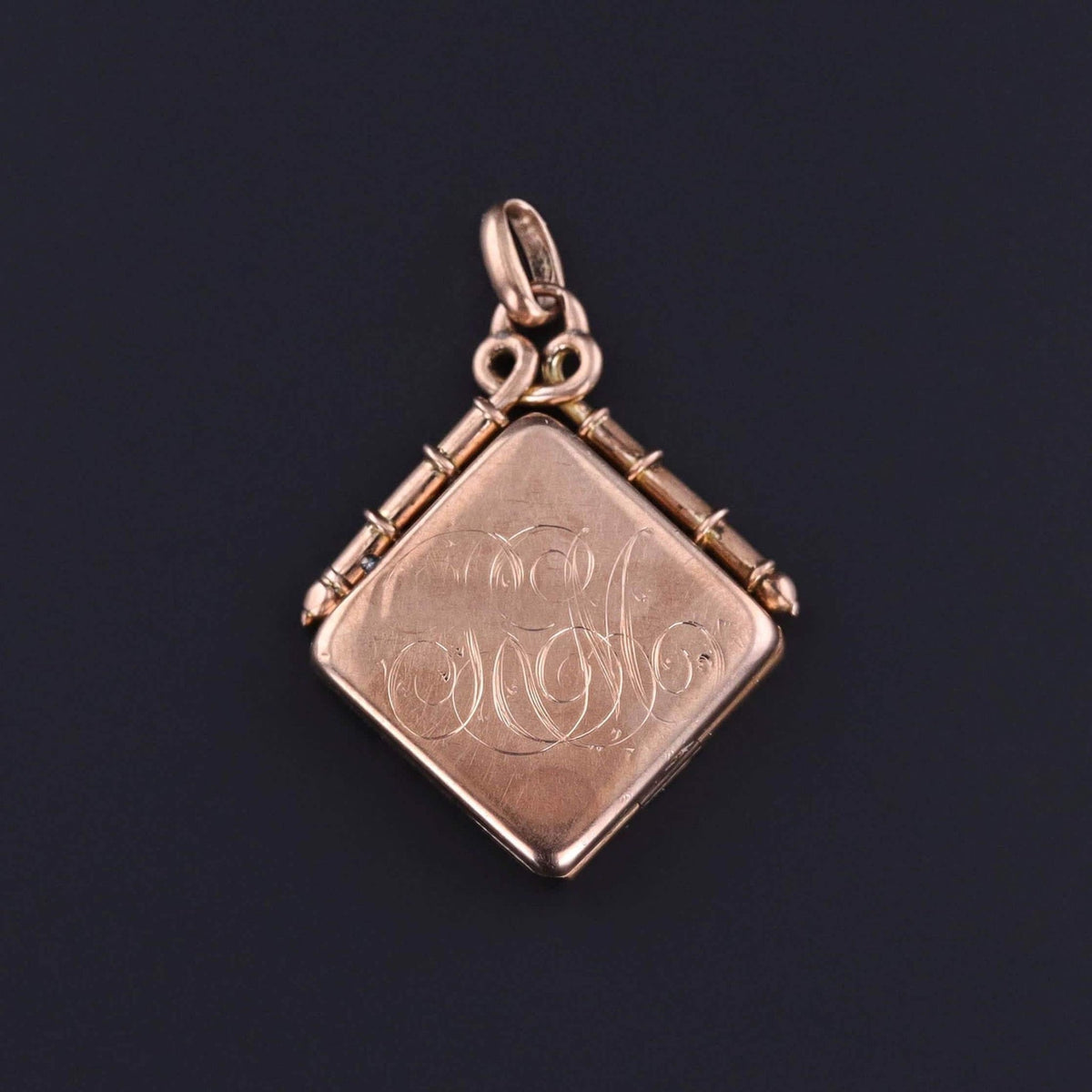 Antique Tricolor Gold Sailboat Locket of 9ct Gold - Trademark Antiques