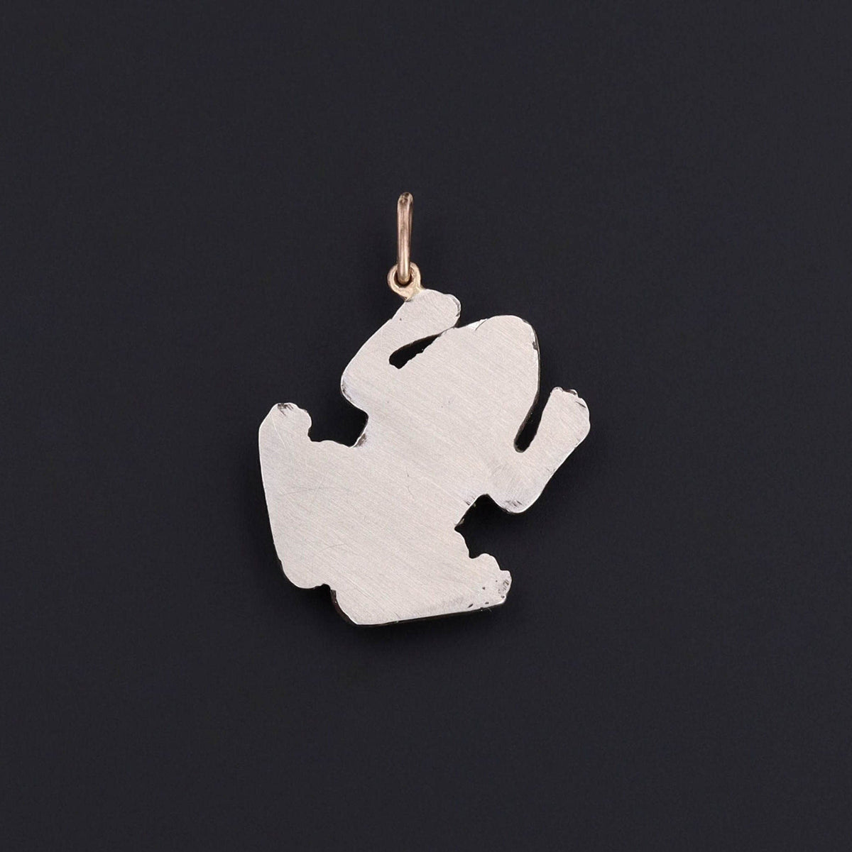 Antique Turquoise and Silver Frog Pendant - Trademark Antiques