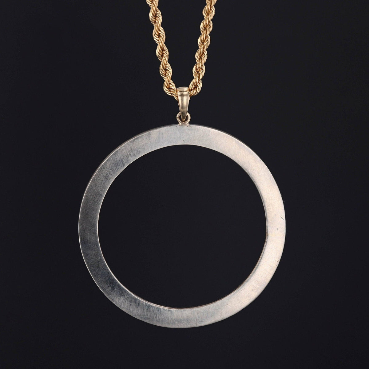 Antique Turquoise Circle Conversion Pendant - Trademark Antiques