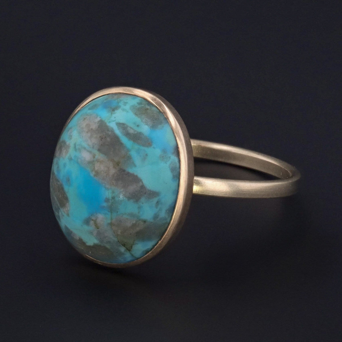 Antique Turquoise Conversion Ring of 14k Gold - Trademark Antiques