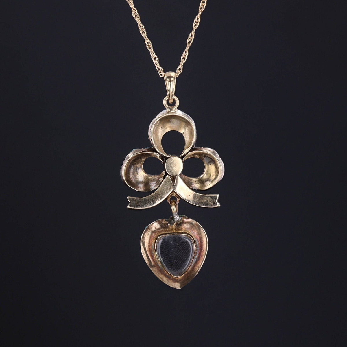 Antique Turquoise Heart Pendant - Trademark Antiques