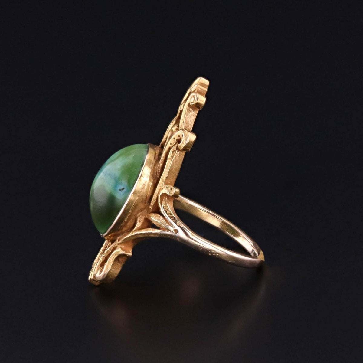 Antique Turquoise Ring of 14k Gold - Trademark Antiques