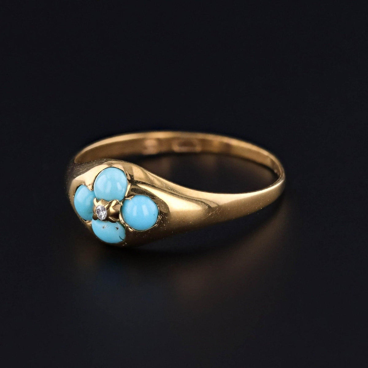 Antique Turquoise Ring of 15ct Gold - Trademark Antiques