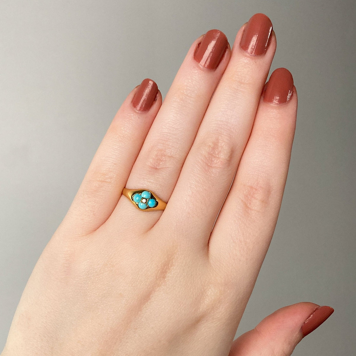 Antique Turquoise Ring of 15ct Gold - Trademark Antiques