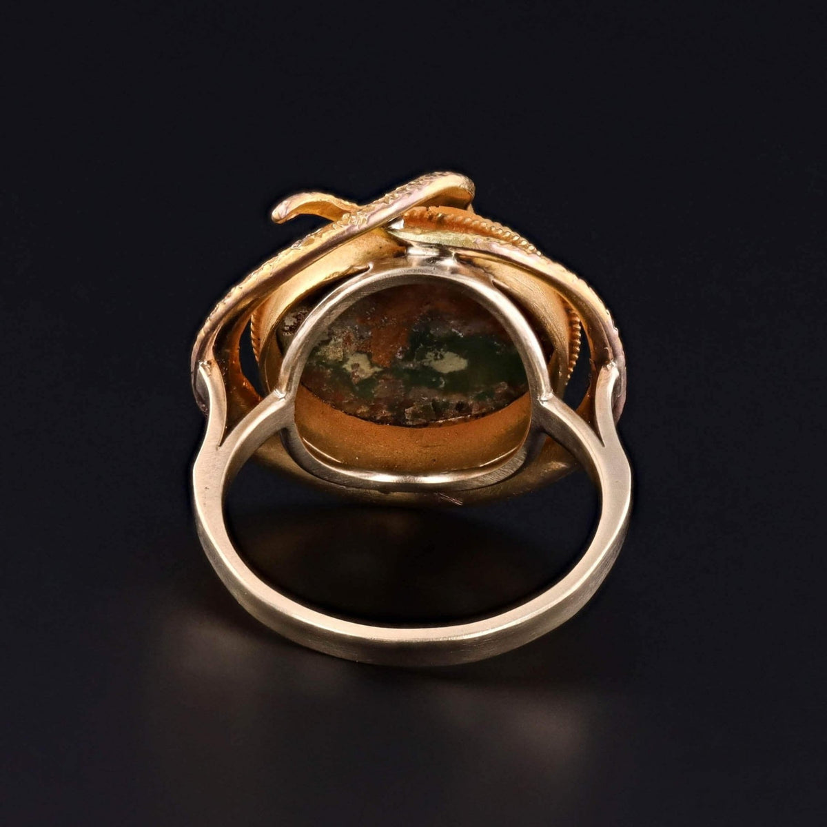 Antique Turquoise Snake Ring of 14k Gold - Trademark Antiques