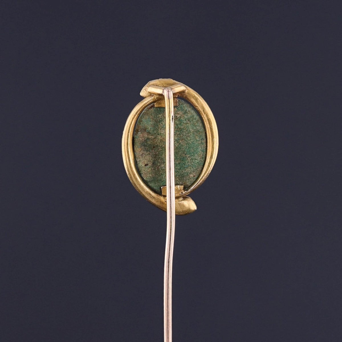 Antique Turquoise Snake Stickpin of 10k Gold - Trademark Antiques