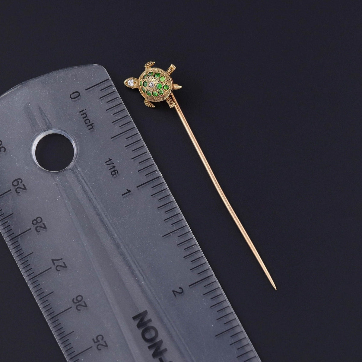 Antique Turtle Stickpin of 14k Gold - Trademark Antiques
